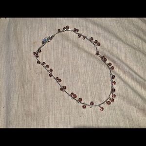 Nine West silver and purple bead necklace